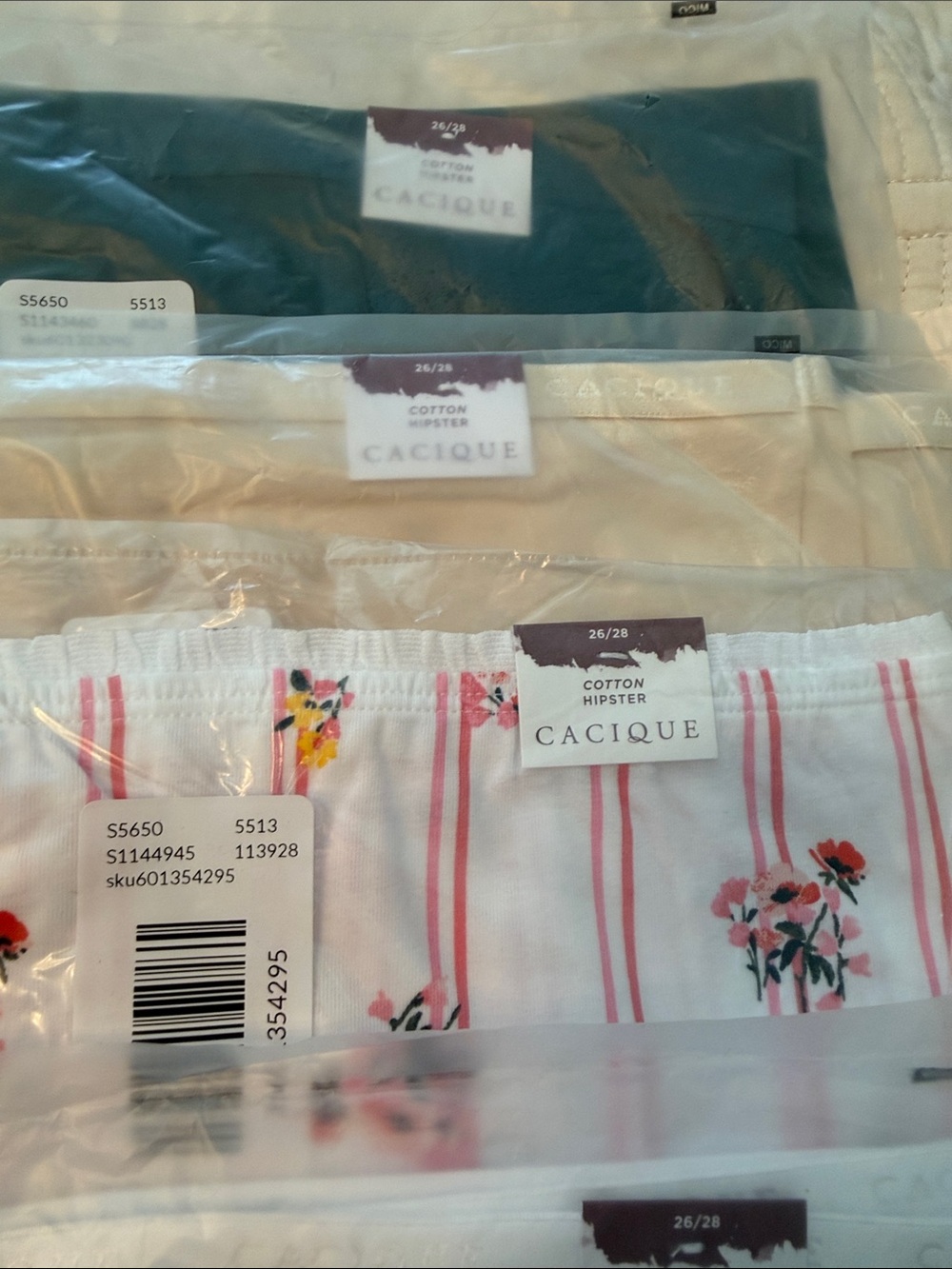 Cacique Assorted Floral, Navy, Black & White  Panties - Multi - Picture 4 of 5